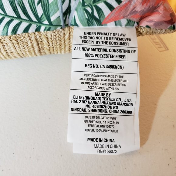 Always Home Oblong Throw Pillow Flamingo Print - Picture 6 of 8